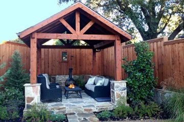 arbor flagstone patio new fencing