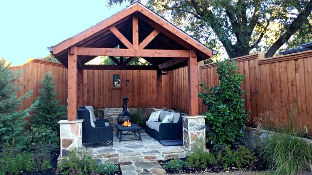 arbor flagstone patio new fencing