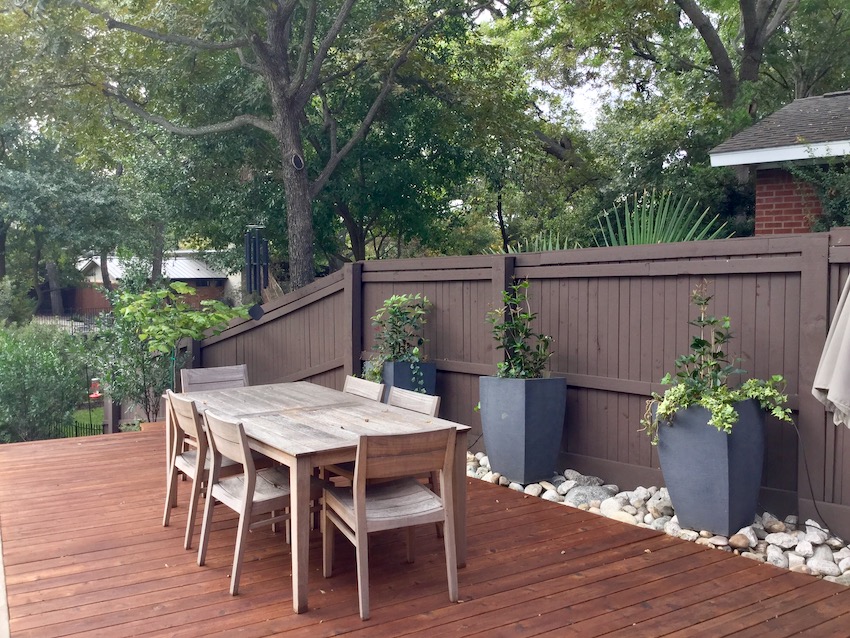 outdoor dining on new deck