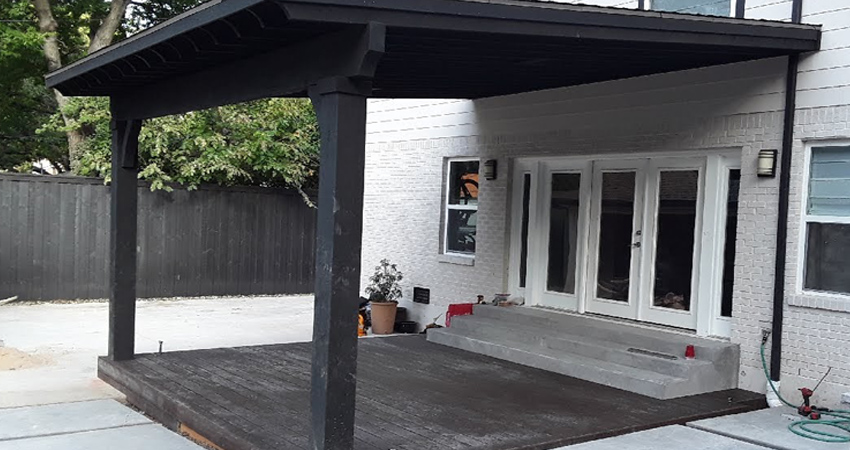 installed patio cover designed