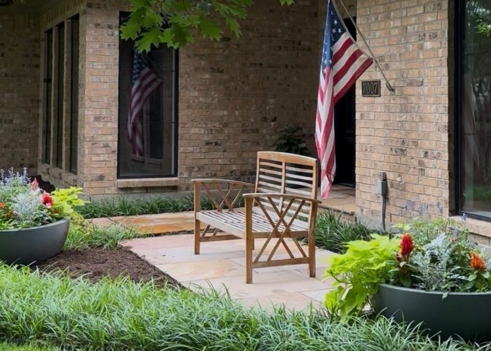 Flagstone Seating Area Front Entry